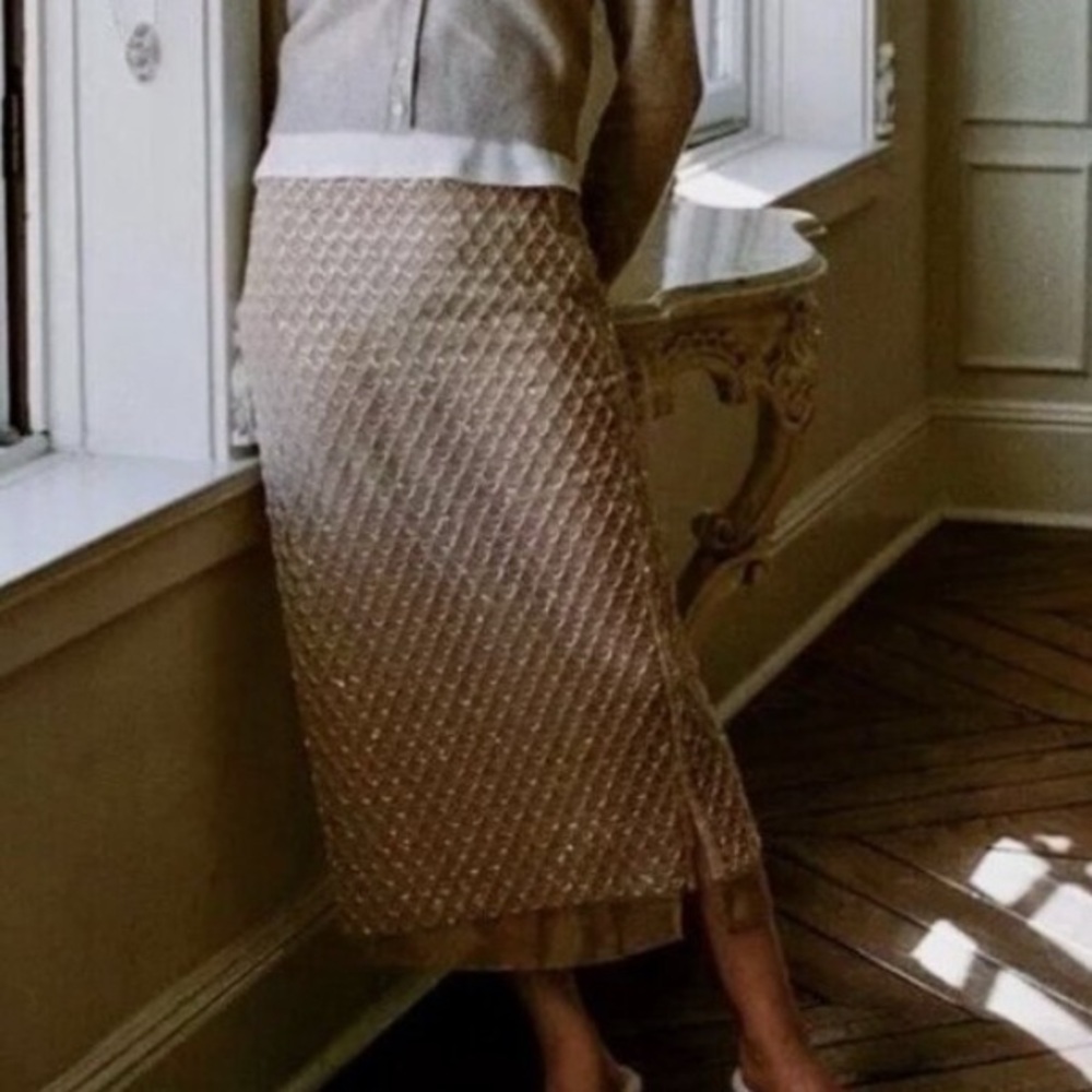 Zara Beaded Midi Skirt